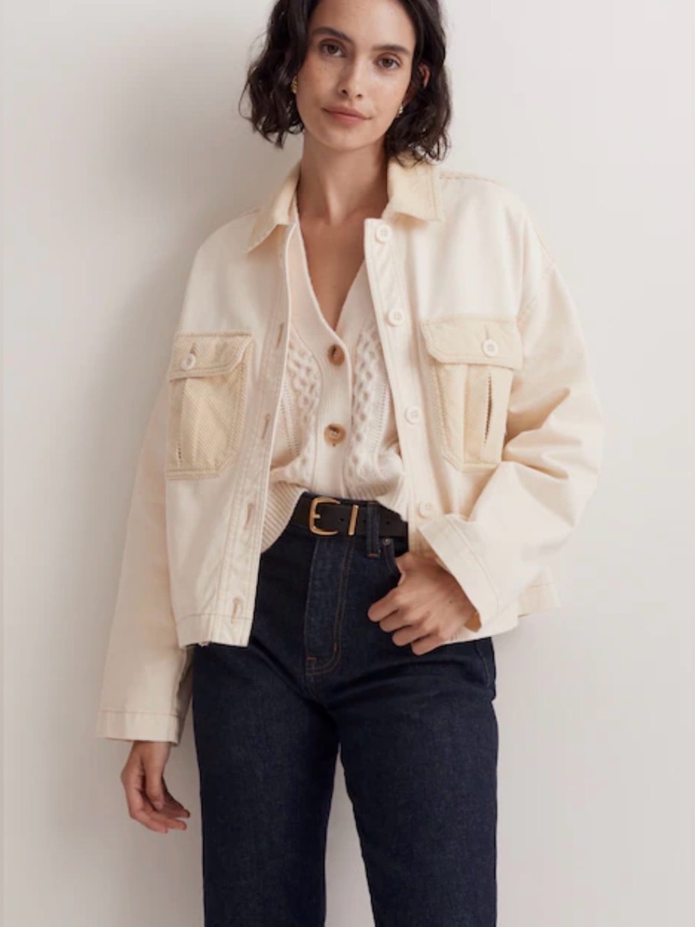Madewell denim & corduroy oversized jacket